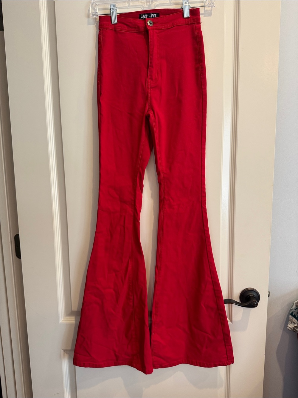 Red Flare Jeans - Women’s Wide Leg Pants